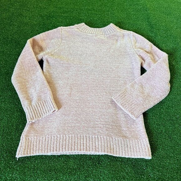 Btween Girls' Long Sleeve Subtle Metallic Sparkle Pink Knit Sweater Top Size 10 - Picture 8 of 11